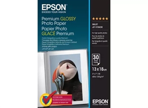Epson prémiový lesklý fotografický papier 255 g/m², 130 x 180 mm, 255 g/m², 30 listy