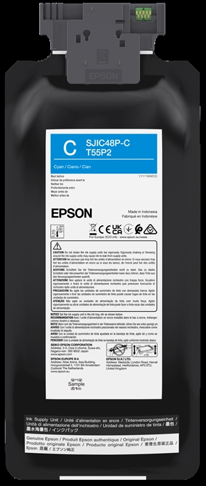 Epson Cyan Ink cartridge pre Epson ColorWorks C8000